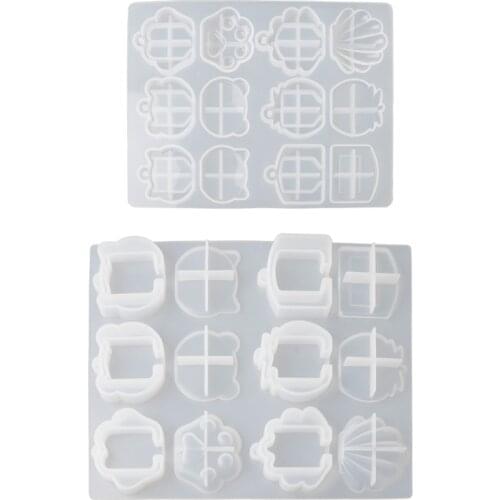 Cute Cat Bear Shell Shape Key Tag Resin Mold Key Covers Caps Epoxy Resin Casting Mold Animals Key Identifier Mould Tools