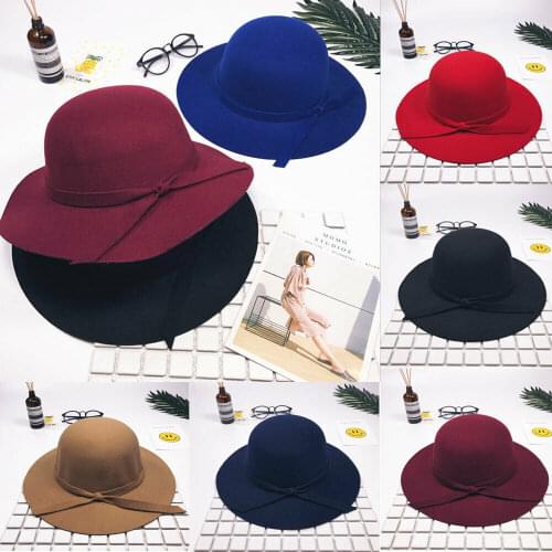 Fashion Retro Wind Children Girls Big Hat Big Hat Bow Beach Party Hat Sun Hat