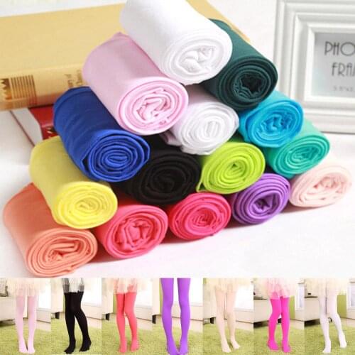 Fashion Girls 9 Colors Solid Kids Ballet Tights Pantyhose Stockings Dance 4-12Y Casual