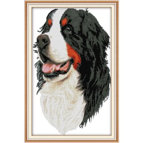 Bernese mountain dog Cross Stitch Kits Panther Animal pattern Printed canvas Asian Embroidery Needlework Easy Cross-stitch set