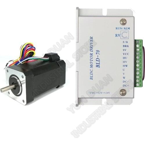 60W 0.2Nm BLDC Brushless Motor Driver Kits NEMA17 42MM DC 24V 3A 3000RPM High speed 3000rpm Adjustable Controller brake control