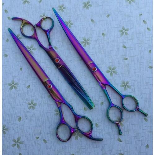 SR-pet-012 Premium Sharp Edge Pet Dog Grooming color Scissors Shears kit