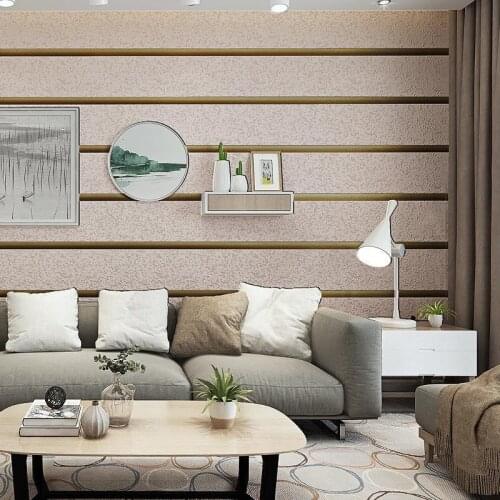 Non Woven Modern Simple Wide Stripe 3D Thickened Wallpaper Suitable for Living Room and Bedroom Suitable for All Seasons W94