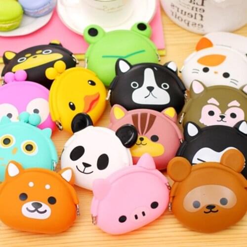 2019 New Small Girls Mini Coin Purse Animals Change Wallet Purse Women Key Wallet Coin Bag For Children Kids Gifts Silicone #w