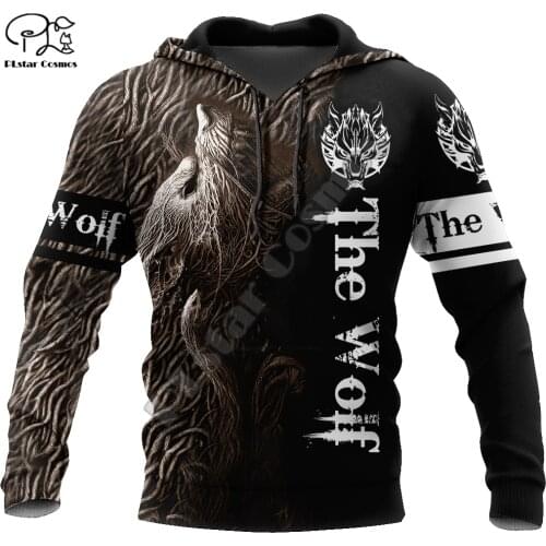 PLstar Cosmos Animal Wolf Hunting Fenrir Tattoo Tracksuit Pullover NewFashion 3DPrint Men/Women Casual Jackets Zipper Hoodies 10