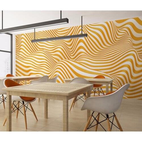 CJSIR Custom Wallpaper Simple Abstract Striped Wave Wall Painting TV Background Wall Living Room Bedroom Murals 3d Wallpaper