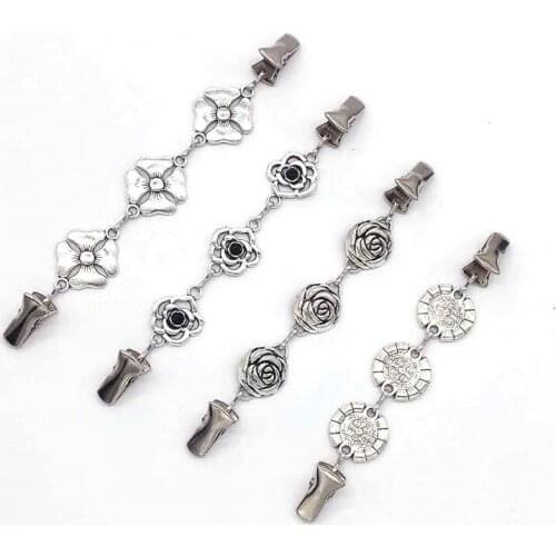 Popular Ornament Simple Shawl Scarf Buckle Womens Winter Sweater Clip Cardigan Lacing Multi-Function Accessories