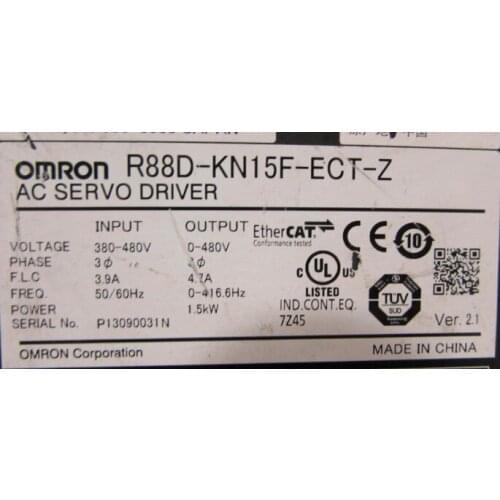 R88D-KN15F-ECT-Z 1.5kw servo driver , Used One , Stepper motor, Good Working Free Shipping