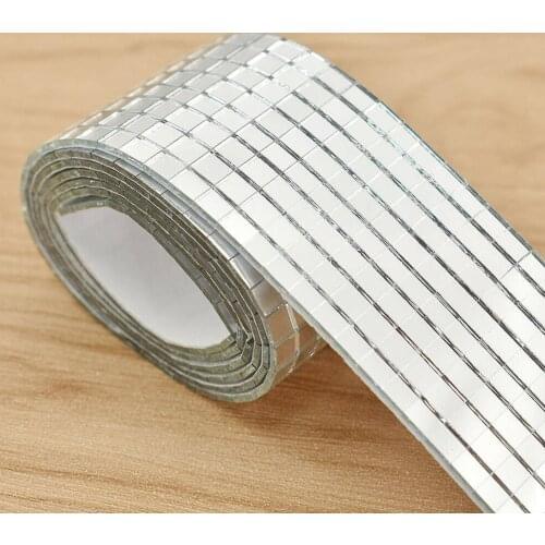 Self-Adhesive Glass Mini Square Mirrors Mosaic Tiles For Bathroom DIY Handmade Crafts Home Party Decoration