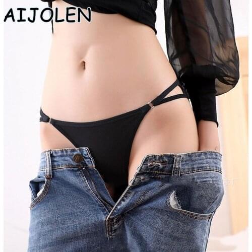 AIJOLEN Sexy Cotton Underpants Low-Waist Ladies Thong and G String Large Size Womens Underwear Underpants for Women Briefs