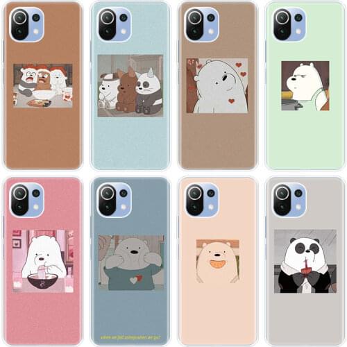 Cute bear panda Silicone Case for Xiaomi Mi POCO X3 NFC M3 F3 11X 11i 11 Ultra Note 10 S 10i 10T Pro 11 Lite 5G Soft Cover