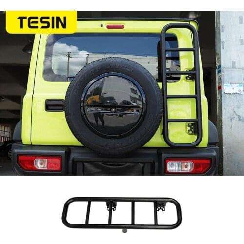 TESIN Pedals Car Rear Door Tailgate Ladder for Suzuki Jimny JB64 JB74w 2019 2020 2021 Exterior Parts Car Accessories