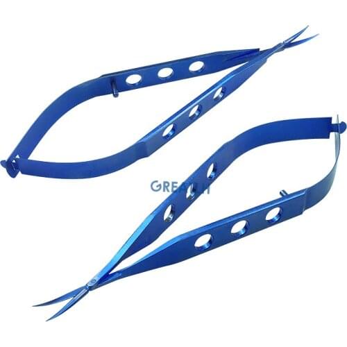 105mm Titanium Ophthalmic Vannas Capsulotomy Scissors Animal Experiment Vascular Scissors Veterinary Ophthalmic Tool