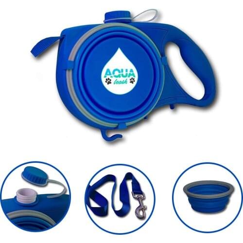4 In 1 Retractable Dog Leash Automatic Flexible Dog Puppy Traction Rope Belt Dog Leash With Folding Dog Bowl Drinking Bottle 5