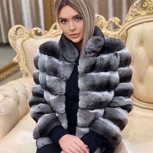 Winter Coat Women Real Rex Rabbit Fur Jacket 2021 New Fashion Warm Overcoat Custom Size And Color