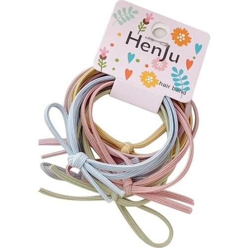 6pcs/set Colorful Small Hair Rubber Bands Kawaii Candy Color Scrunchie Girls Elastic Hair Rope Ponytail Holder Hair Accessories