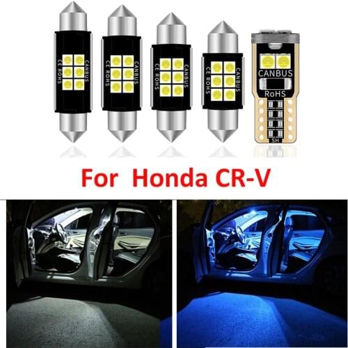 8pcs White LED Interior Light Bulbs Kit For 2013-2017 Honda CR-V CRV Map Dome Trunk License Plate Lamp Car Accessories