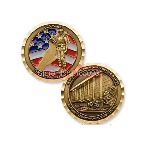 Antique gold U.S. military medals Commemorative Coins Wholesale 3D usa coins medals custom cheap usa flag coins