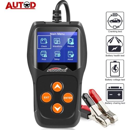 12V Car Battery Tester KONNWEI KW600 Auto Battery Analyzer 100 to 2000CCA Cranking Charging Car Diagnostic