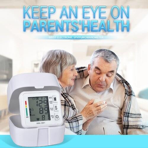 Digital Blood Pressure Monitor Heart Rate Pulse Tonometer Meter LCD Display Portable & Household Arm Band Type Accurate Reading