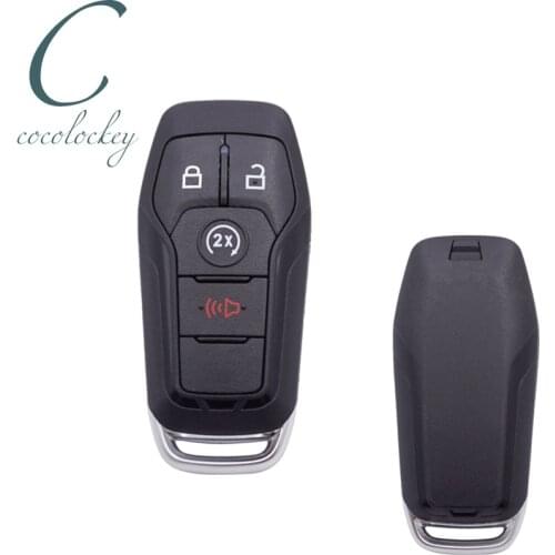 Cocolockey High Quality Smart Key Shell For Ford Mustang 4Buttons Smart Key Keyless Remote Fob HU101 BLADE In Black