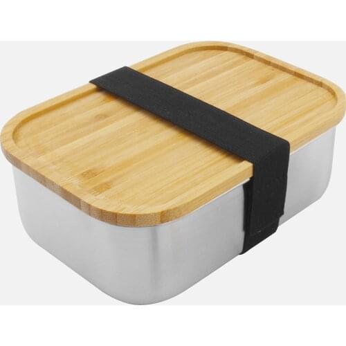 800ml Stainless Steel Bento Kids Lunch Box with Bamboo Lids Janpanese Style Durable Snacks Food Storage Containers