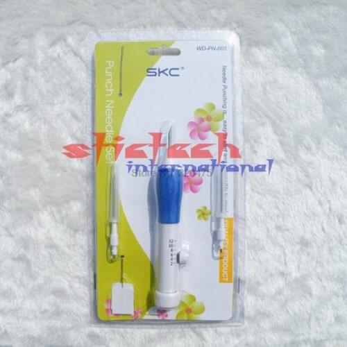 By dhl or ems 50pcs DIY Punch Needle Set Embroidery 3 Needles 2 Threaders ABS Plastic Craft Tools DIY Embroidery