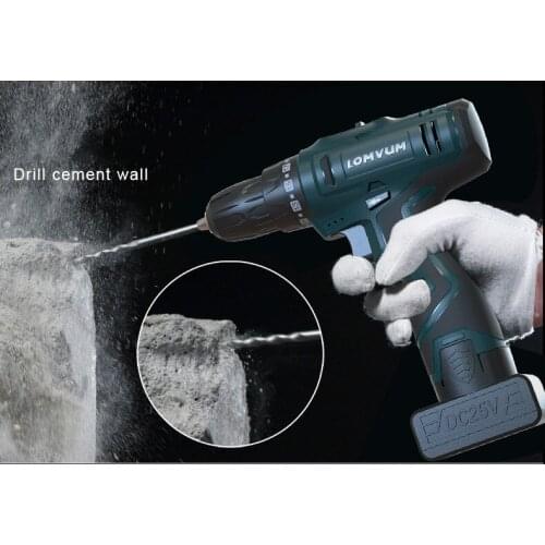 Electric drill， 25V lithium battery rechargeable electric drill，Multi-functional household ，electric screwdriver