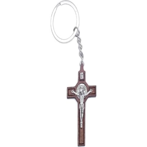 Christian Jesus Cross Keychain Religious Key Ring Jewelry Pendant Car Souvenirs H58C