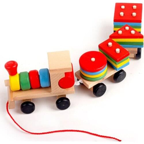 Early Learning Toy Kids Education Group Installed Plastic Disassembly Train Car Kids Toys for Children Gifts