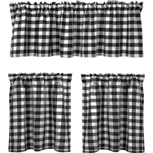 Short Curtain Pastoral Shade Coffee Room Kitchen Curtains Half Curtain Short Panel Drapes Valance