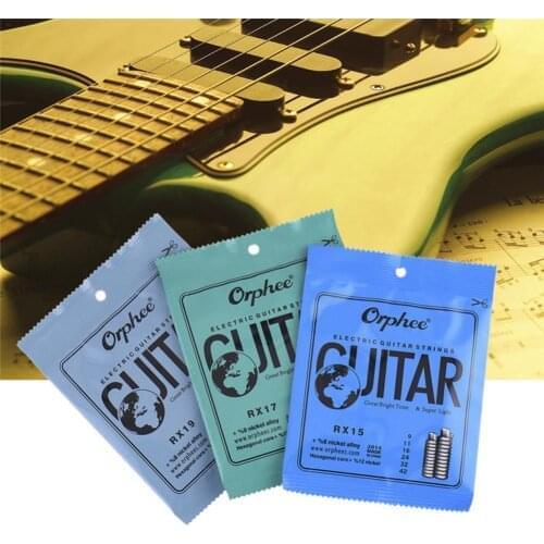 For Orphee - Metal Electric Guitar String Set, RX Series, Hexagonal Carbon Steel, 6 Strings For Guitar Parts, Musical Instrument