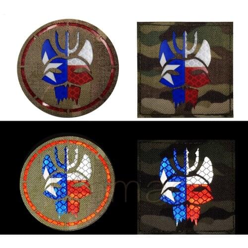 IR patch Seal Team Infrared Navy Seals SWAT Reversed Patches Multicam Military CP camo Reflective hook & loop Patch Badge