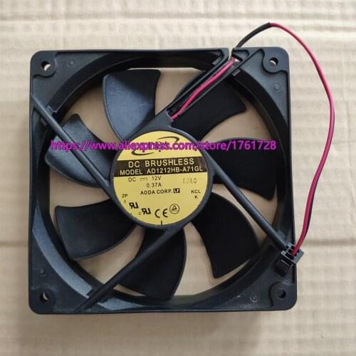 Brand new and original 12025 12cm chassis fan AD1212HB-A71GL 12V 0.37A 2wires