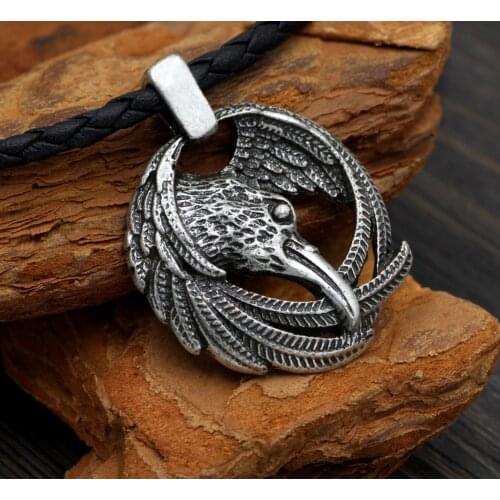 Norse vikings Odins Ravens pendant Necklace Huginn and Muninn Jewelry