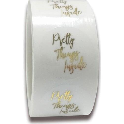 500 Stks/partij Dank U Voor Uw Bestelling Transparante Hot Stamping Papier Afdichting Label Sticker Diy Geschenken Decoratie