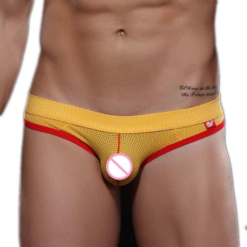 Sexy Mens Underwear Mesh Breathable Briefs Thongs Fetish Gays Penis Pouch Panties Underwear Bulge Pouch Jockstrap Briefs Pants