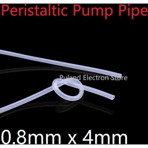 0.8x4 Peristaltic Pump Silicone Hose Transparent ID 0.8mm x 4mm OD Thickness 1.6mm Food Grade Soft Flexible Pipe Water Tube