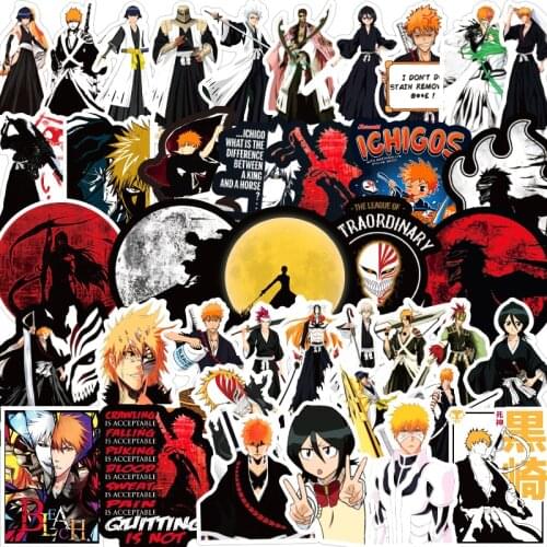 10/30/50pcs/pack BLEACH Japanese anime Lable Stickers For Notebook Motorcycle Skateboard Computer Mobile Phone Decal Cartoon Toy