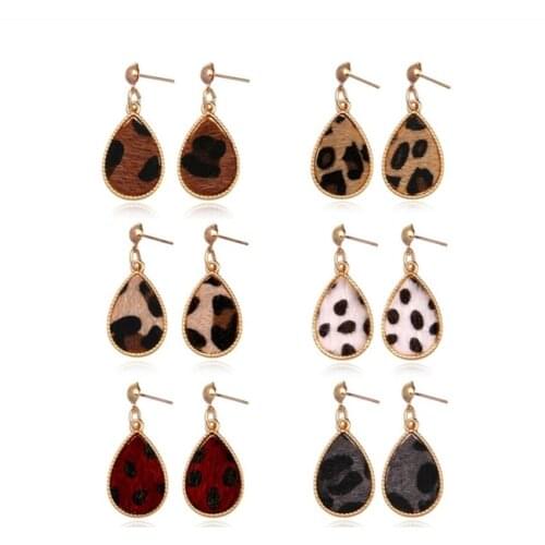 Light Yellow Gold Color Alloy Many Style Water Drop Stud Earrings for Women Anniversary Gift Jewelry