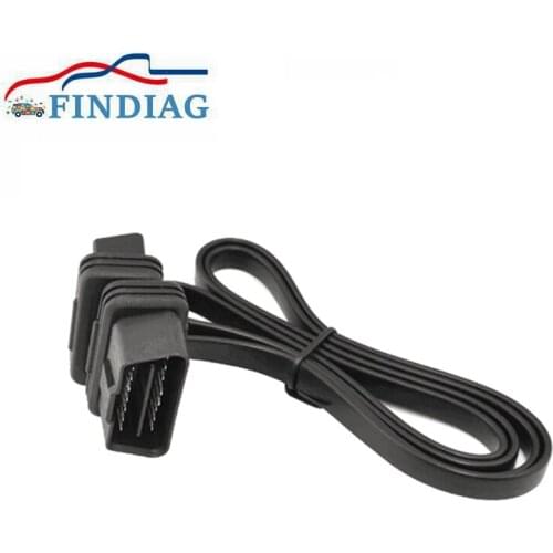 30cm/60cm ELM327 OBD2 Extension Cable 16 Pin Male To Female Diagnostic Adapter OBDII Connector Flat+Thin As Noodle
