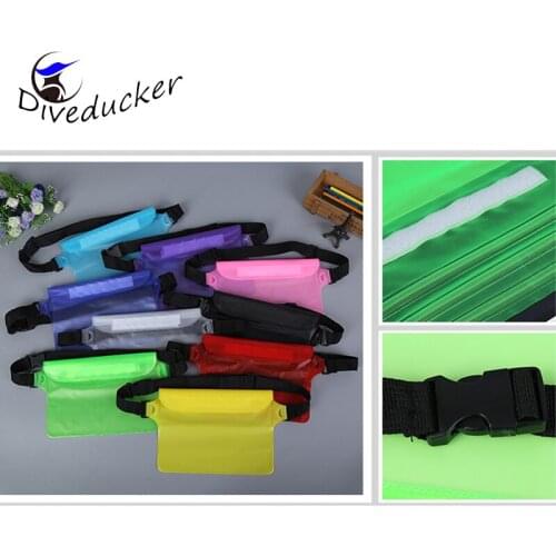 Waterproof bag outdoor sports belt swimming diving rafting three sealed mobile phone waterproof bag touch screen flat waterproof