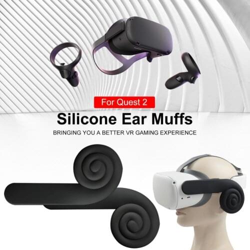 High-grade Soft Silicone Straps Cleaning Ear Muffs Headset Enhancing Sound Collector Accessories For Oculus Quest 2 VR Gaming