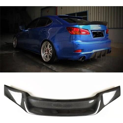 Rear Trunk Spoiler Wing Real Carbon Fiber High Kick Car Roof Bumper Tail Splitter Lip Flap For LEXUS IS250 IS350 ISF 2006-2013