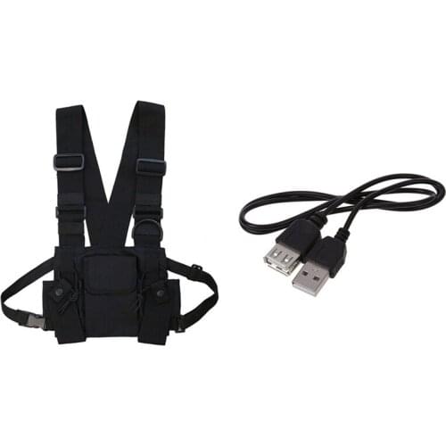 HOT-USB 2.0 Extension Cable A-A Male To Female Connector & Radio Walkie Talkie 3 Pocket Chest Pack Bag Harness