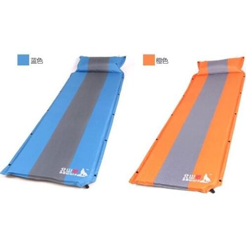 1 person camping mat 195*60cm Automatic blow-up dampproof mat With bags Camping supplies Free shipping