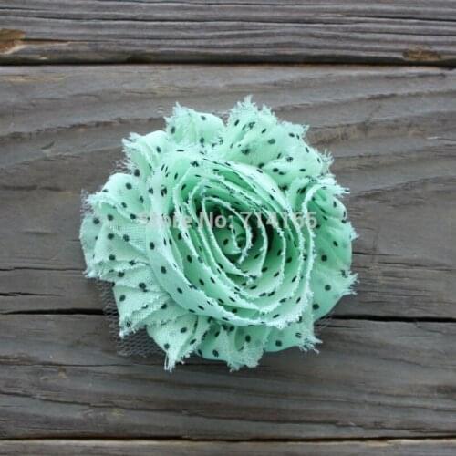 1yard DIY Dots shabby flower Chiffon Flower Shabby Rose Trim(D008)