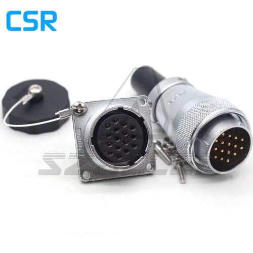 WEIPU WS28 series 16 pin waterproof connector IP67 Industrial machinery automation power cable connector 16 pin plug and sock