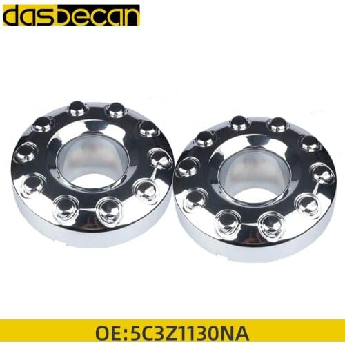 Dasbecan 2PCS Dually Front Wheel Center Hub Caps Dually 10Lug For Ford F450 F550 Super Duty 2005-2017 Car Accessories 5C3Z1130NA