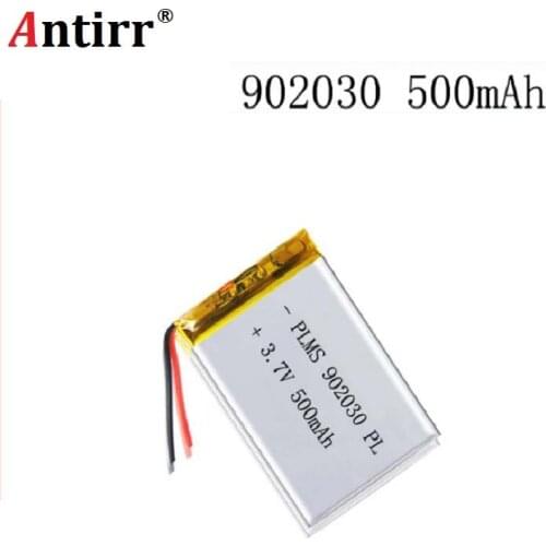 3.7V 500mAH 902030 PLIB polymer lithium ion / Li-ion battery for GPS mp3 mp4 mp5 dvd bluetooth model toy mobile bluetooth